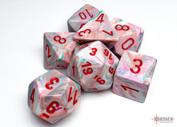 Festive Pop Art/Red Polyhedral 7-Dice Set (CHX 27539)