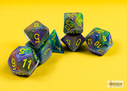 Festive Rio/Yellow Polyhedral 7-Dice Set (CHX 27449)