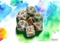 Festive Vibrant/Brown Polyhedral 7-Dice Set (CHX 27441)