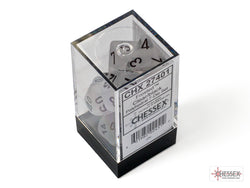 Frosted Clear/Black Polyhedral 7-Dice Set