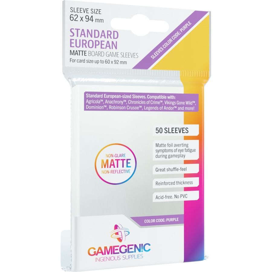 GameGenic: Matte Prime Sleeves: Standard European