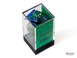 Gemini Blue-Green/Gold Polyhedral 7-Dice Set (CHX 26436)