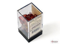 Glitter Ruby/Gold Polyhedral 7-Dice Set (CHX 27504)