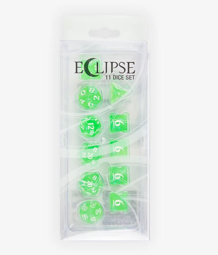 Green Eclipse 11 Dice Set