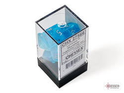 Luminary Sky/Silver Polyhedral 7-Dice Set (CHX 27566)