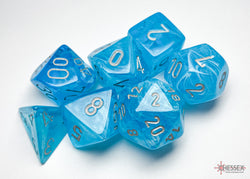 Luminary Sky/Silver Polyhedral 7-Dice Set (CHX 27566)