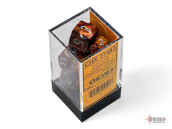 Lustrous Gold/Silver Polyhedral 7-Dice Set (CHX 27493)