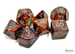 Lustrous Gold/Silver Polyhedral 7-Dice Set (CHX 27493)