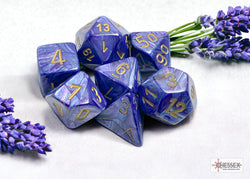 Lustrous Purple/Gold Polyhedral 7-Dice Set (CHX 27497)