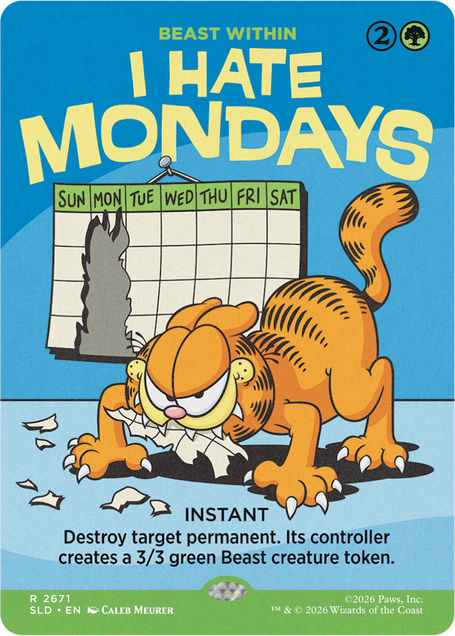 Secret Lair Drop: Secret Lair X Garfield: Motivationally Challenged - Non-Foil Edition - Secret Lair Drop Series (SLD)
