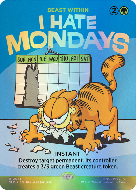 Secret Lair Drop: Secret Lair X Garfield: Motivationally Challenged - Traditional Foil Edition - Secret Lair Drop Series (SLD)