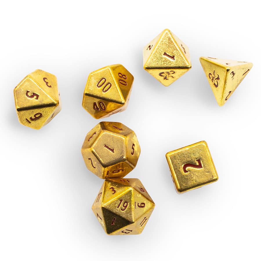 Dungeons and Dragons 50th Anniversary: Heavy Metal Dice (7ct)