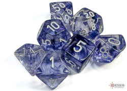 Nebula Black/White Polyhedral 7-Dice Set