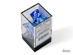 7ct Nebula Poly Dice Set: Dark Blue/White (CHX 27466)