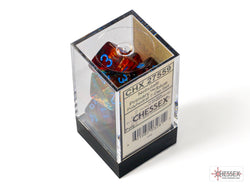 Nebula Primary/Blue Luminary Polyhedral 7-Dice Set (CHX 27559)