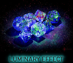 Nebula Primary/Blue Luminary Polyhedral 7-Dice Set (CHX 27559)