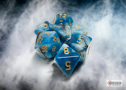 Phantom Teal/Gold Polyhedral 7-Dice Set (CHX 27489)