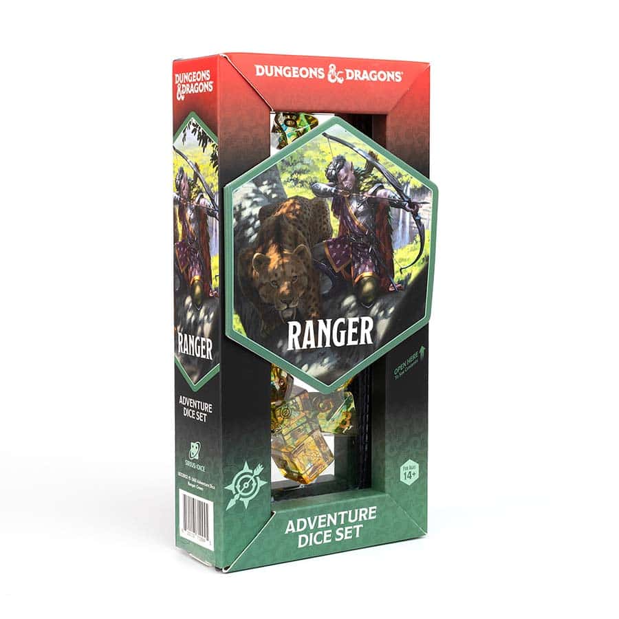 DUNGEONS AND DRAGONS: ADVENTURER DICE: RANGER GREEN AND MULTI