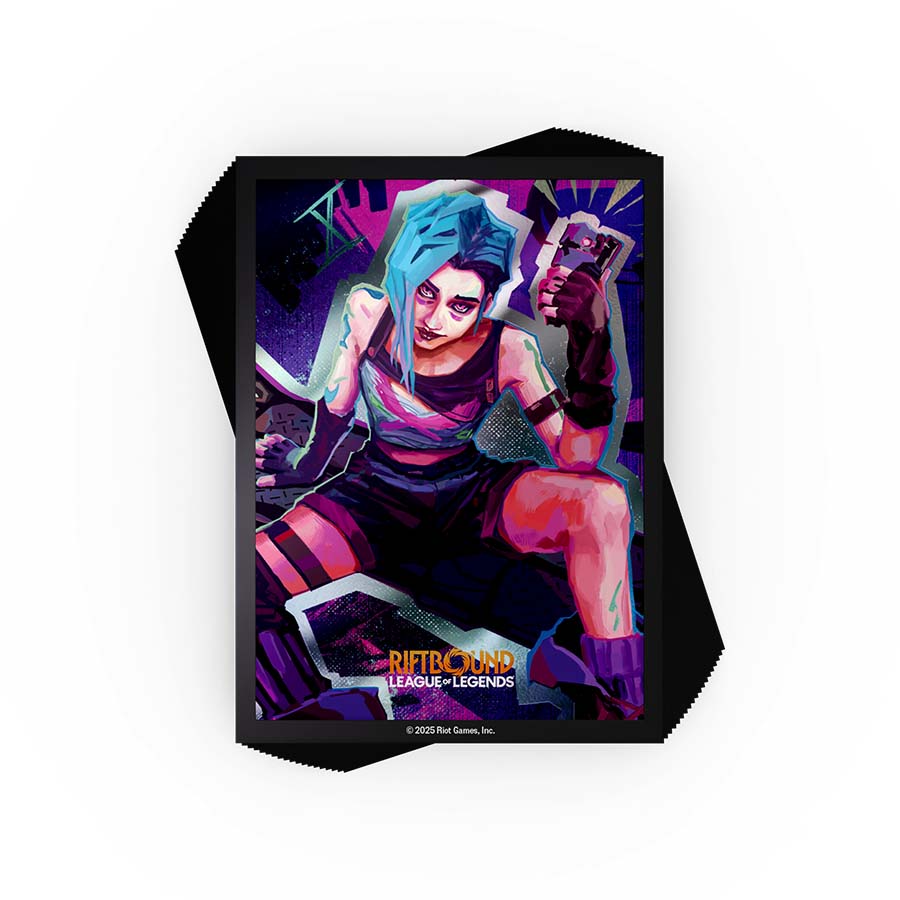 RIFTBOUND TCG: LEAGUE OF LEGENDS: SET 1 ORIGINS: JINX ART SLEEVES (100CT)