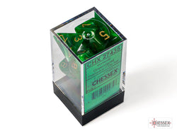 Vortex Green/Gold Polyhedral 7-Dice Set